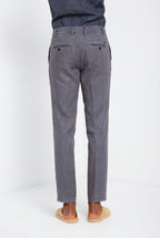 Milano Jogger men's chino pants in linen and cotton twill extra slim fit