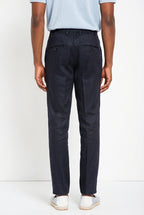 Milano Jogger pantalone chino uomo in twill di lino e cotone extra slim fit