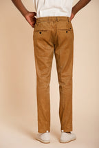 Milano Jogger pantalone chino uomo in twill di lino e cotone extra slim fit