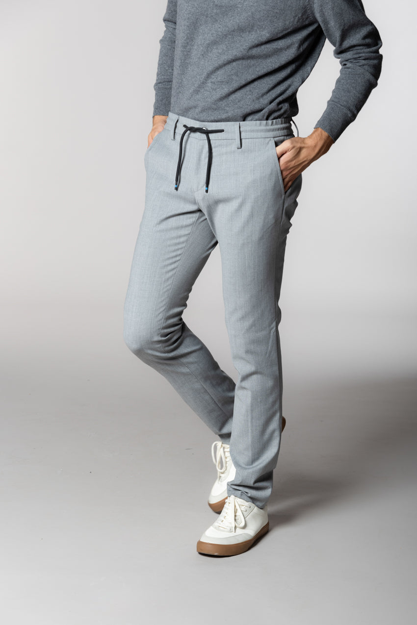 Milano Jogger Herren Chinohose aus Wolle extra slim fit