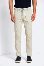 Milano Jogger Travel pantalone chino uomo in raso tecnico travel stretch extra slim fit