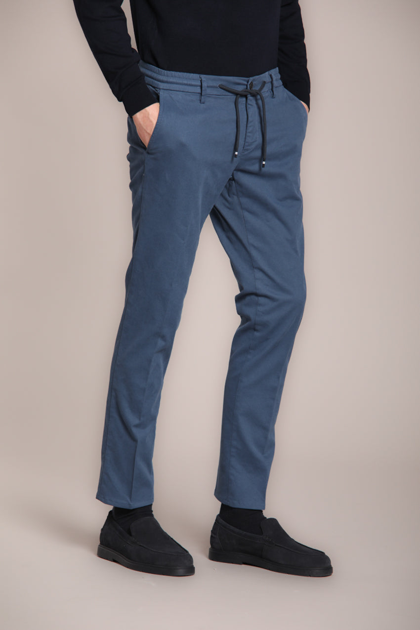 Foto 4 Milano Jogger pantalone chino uomo in gabardina stretch extra slim fit