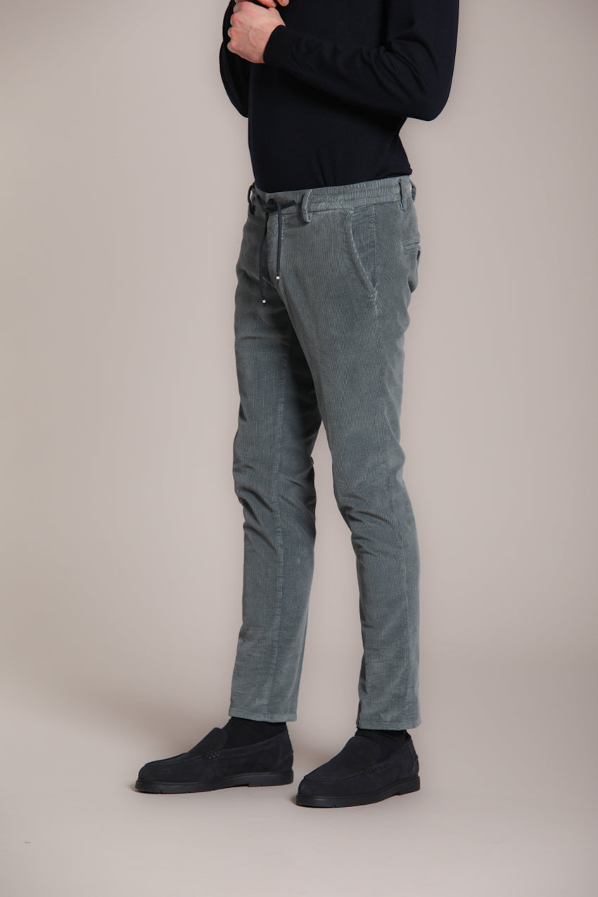 Foto 4 Milano Jogger pantalone chino uomo in velluto 500 righe extra slim fit