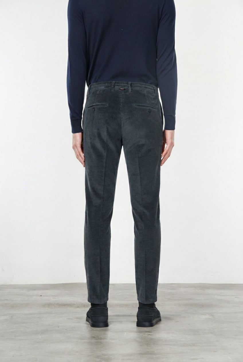 Milano Jogger pantalone chino uomo in velluto 500 righe extra slim fit