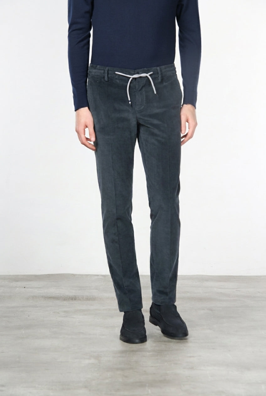 Milano Jogger pantalone chino uomo in velluto 500 righe extra slim fit