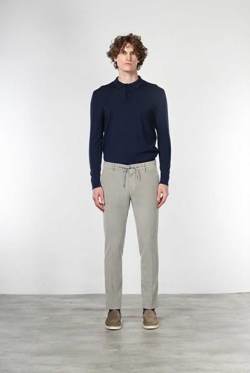 Milano Jogger pantalone chino uomo in velluto 500 righe extra slim fit