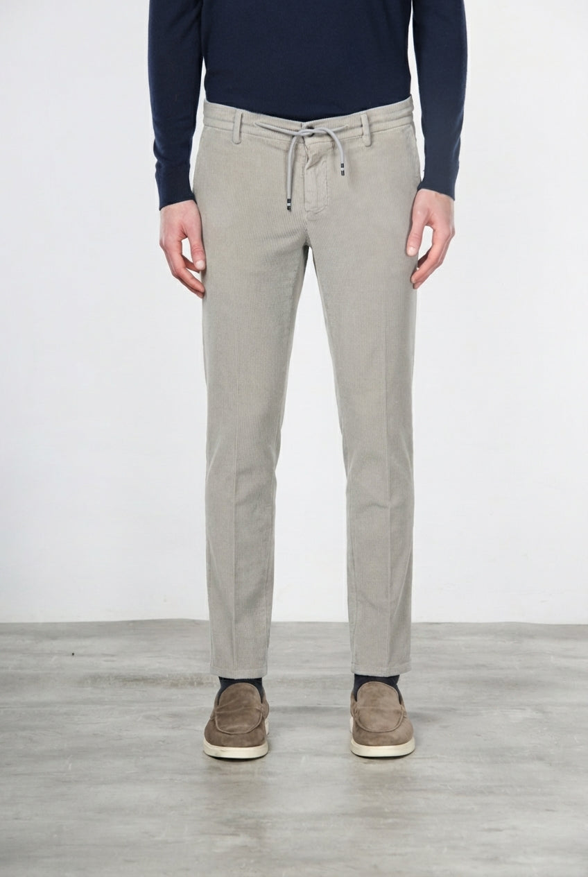 Milano Jogger pantalone chino uomo in velluto 500 righe extra slim fit