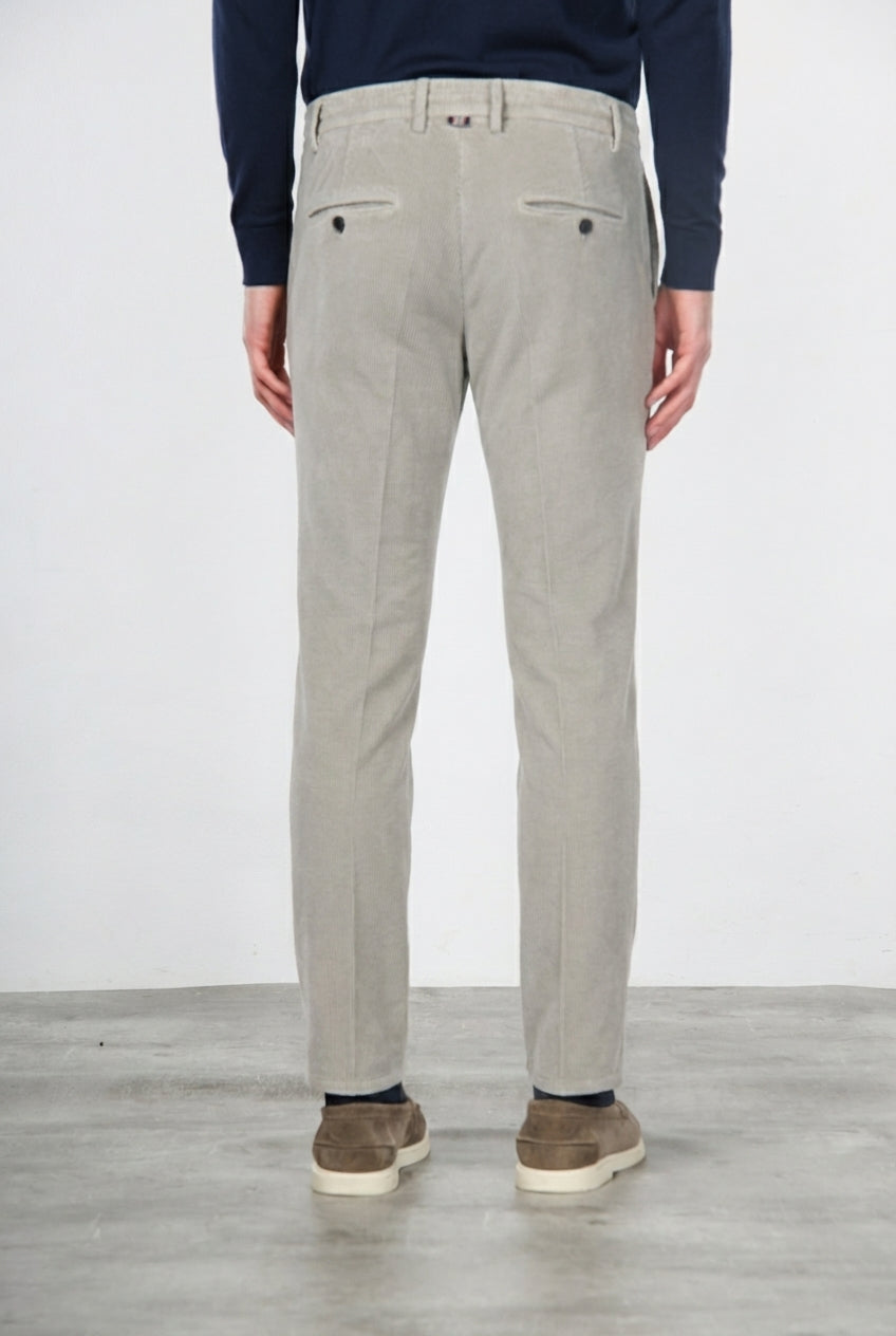 Milano Jogger pantalone chino uomo in velluto 500 righe extra slim fit