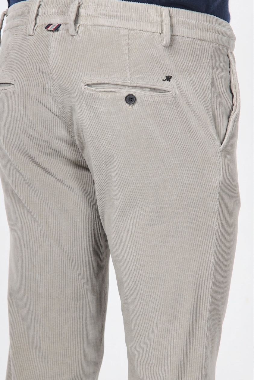 Milano Jogger pantalone chino uomo in velluto 500 righe extra slim fit