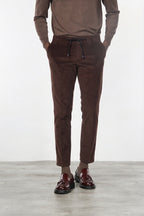 Milano Jogger pantalone chino uomo in velluto 500 righe extra slim fit