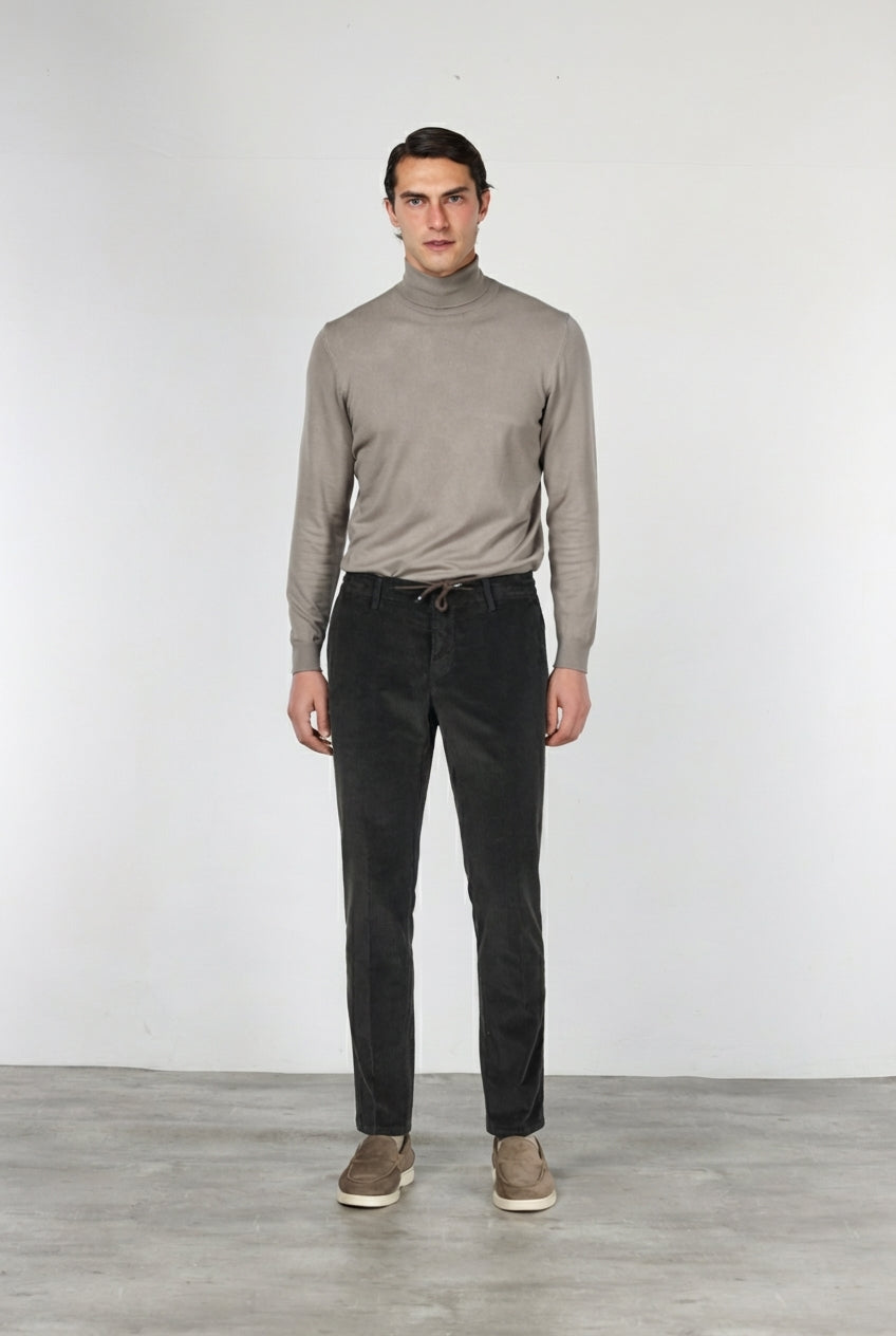 Milano Jogger pantalone chino uomo in velluto 500 righe extra slim fit