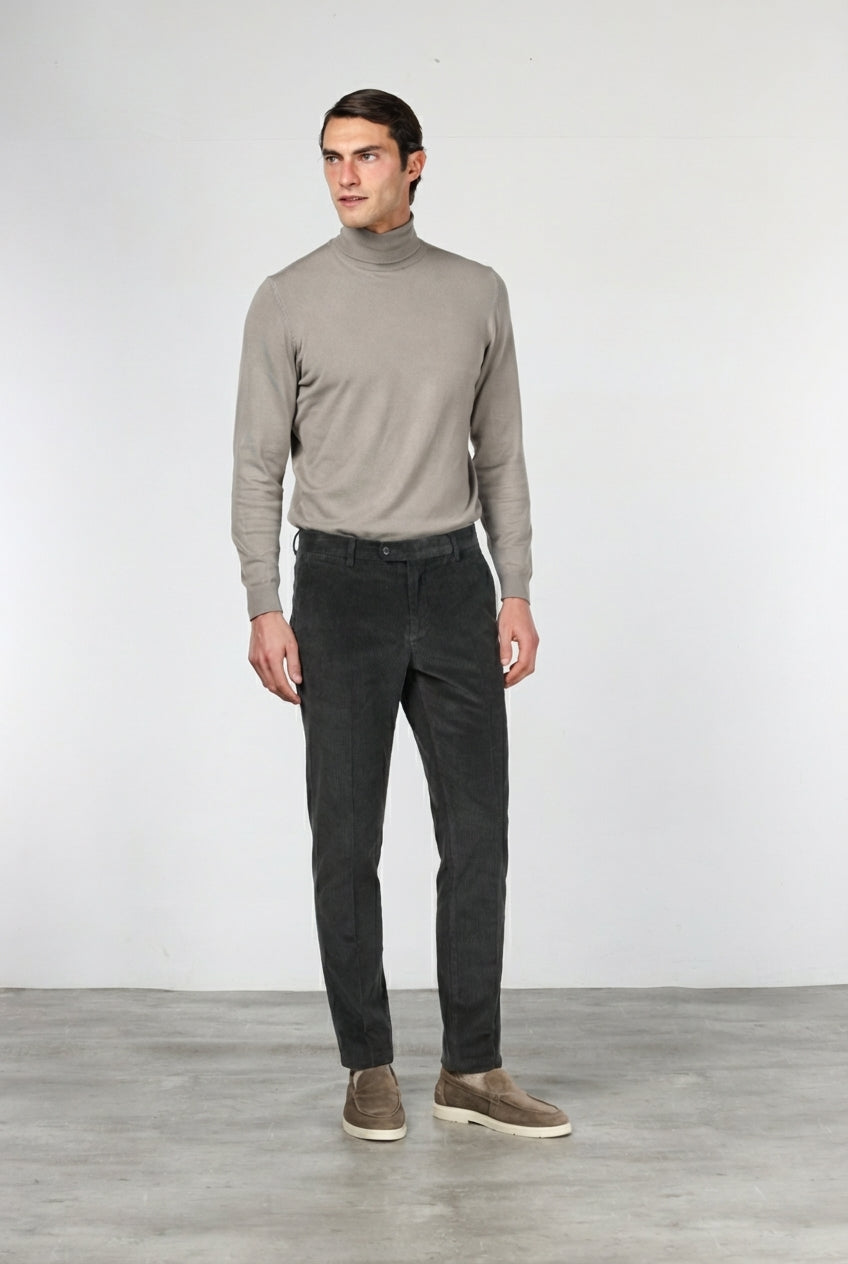 Milano Jogger pantalone chino uomo in velluto 500 righe extra slim fit