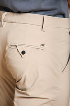 Milano Dynamic Herren Chino Jogger Hose aus supertechnischem Jersey Extra Slim Fit