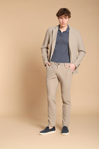 Milano Dynamic Herren Chino Jogger Hose aus supertechnischem Jersey Extra Slim Fit