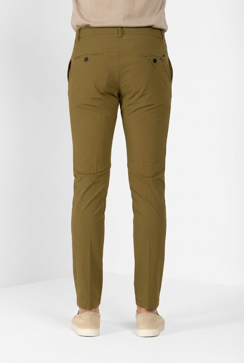 Milano Dynamic pantalone chino jogger uomo in jersey super tecnico extra slim fit