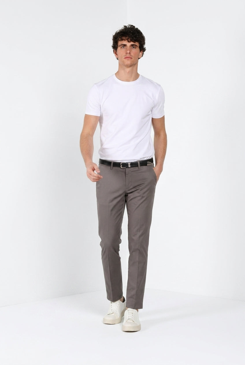 Torino Travel men's chino pants in technical travel stretch satin slim fit