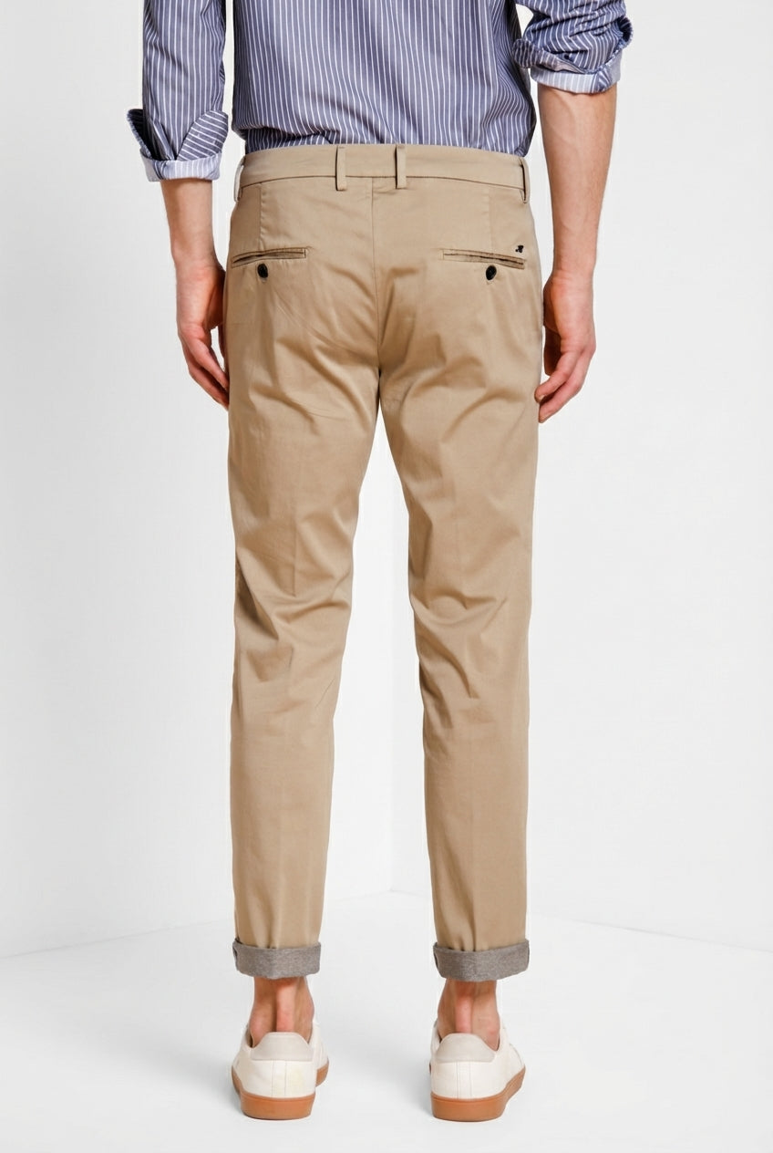 Torino Travel pantalon chino homme en satin technique travel stretch slim fit