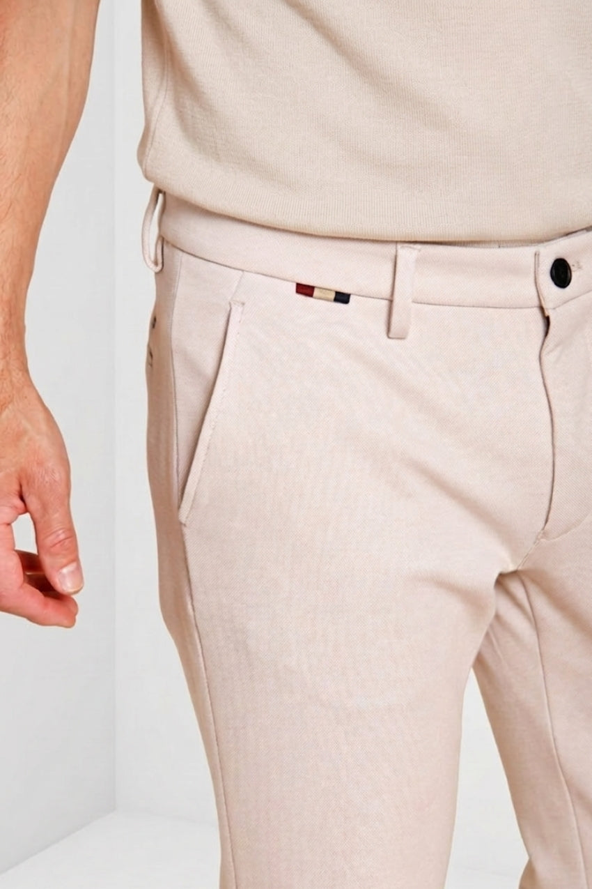 Torino Jog pantalon chino jogger homme en jersey piqué stretch slim fit