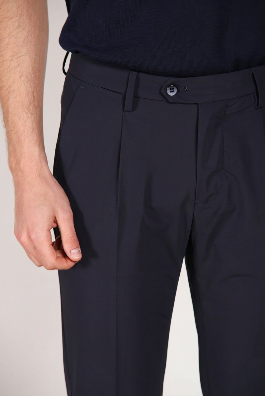 Torino 1 Pinces Dynamic men's chino jogger pants in super technical jersey slim fit