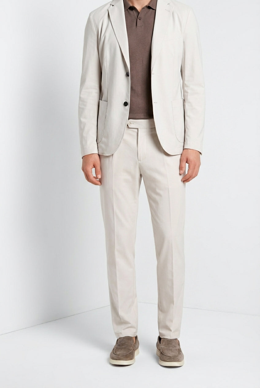 Torino 1 Pinces Dynamic pantalon chino jogger homme en jersey super technique slim fit