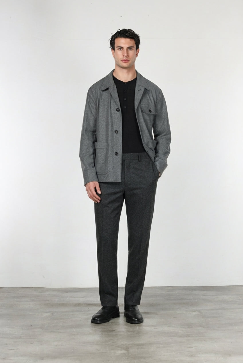 Chelsea pantalone chino uomo in jersey flanella relaxed fit