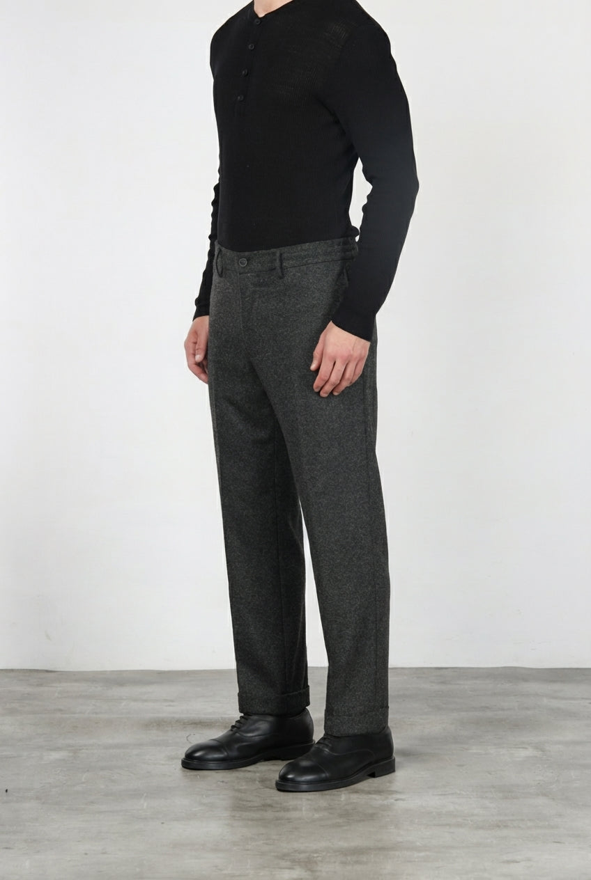 Chelsea pantalone chino uomo in jersey flanella relaxed fit