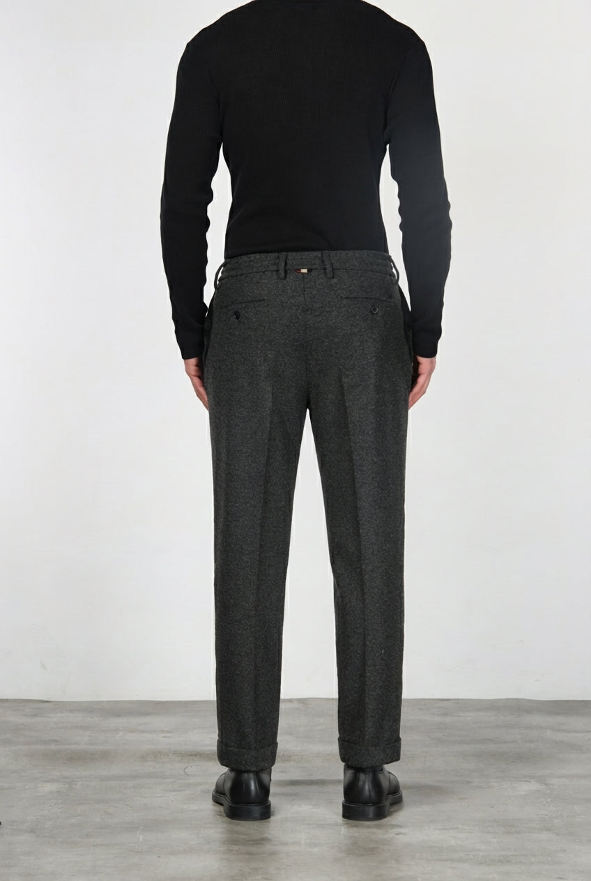 Chelsea pantalone chino uomo in jersey flanella relaxed fit