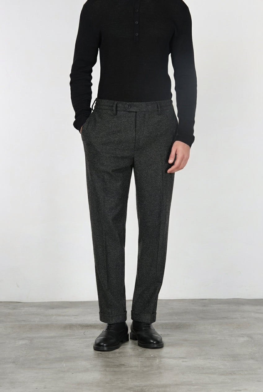 Chelsea pantalone chino uomo in jersey flanella relaxed fit