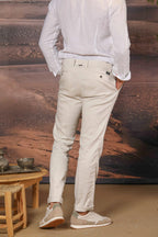New York Herren Chino Hose aus Leinen und Baumwoll-Twill Regular Fit