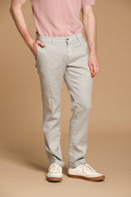 New York Herren Chino Hose aus Leinen und Baumwolltwill Regular Fit