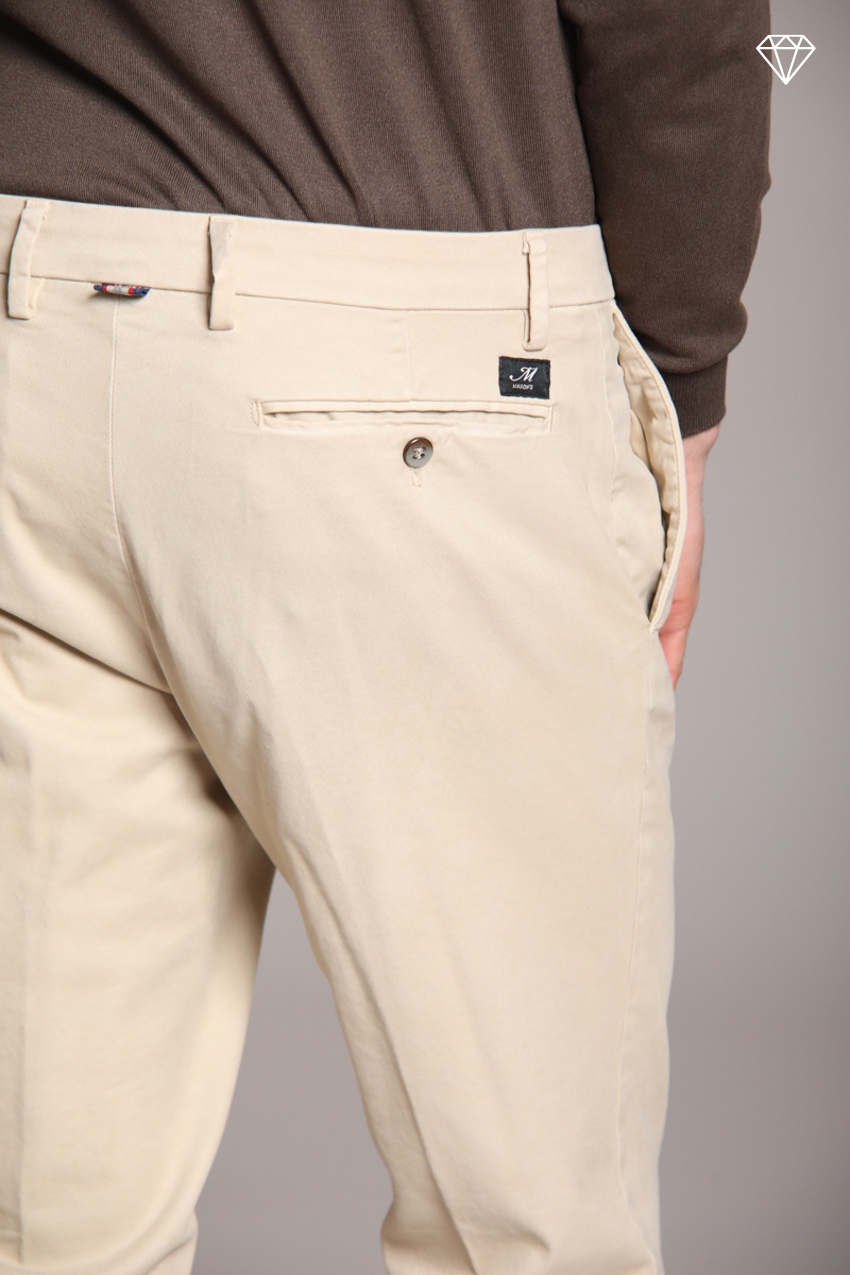 New York pantalone chino uomo in gabardina stretch regular fit ①