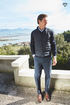 New York Herren Chinohose aus Stretch-Gabardine Regular Fit ①