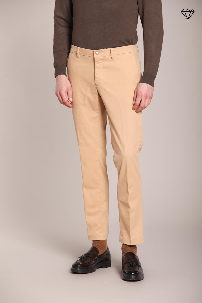 Foto 1 New York pantalone chino uomo in gabardina stretch regular fit ①
