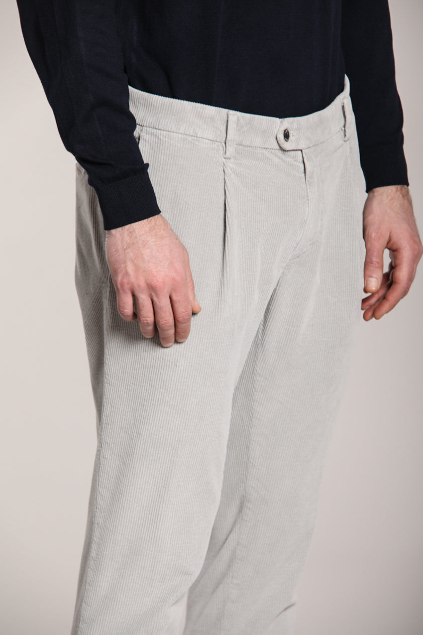 Foto 2 New York Time 1 Pinces pantalone chino uomo in velluto 500 righe regular fit