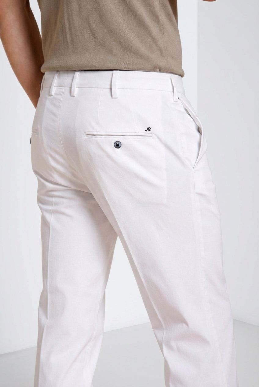 dettaglio costruttivo pantalone chino uomo Mason's New York — gabardina 96% cotone