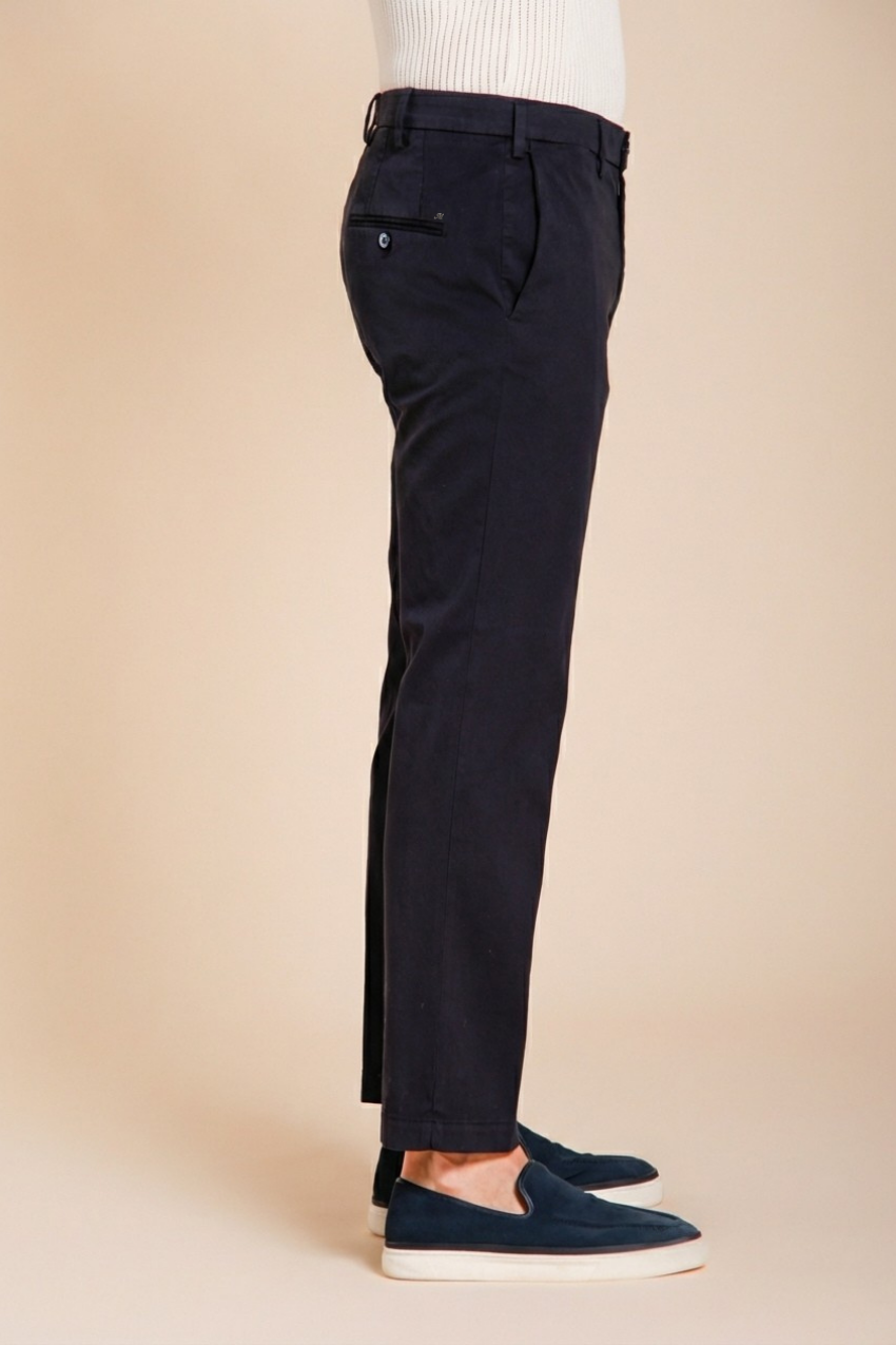 New York pantalone chino uomo in gabardina stretch regular fit ①