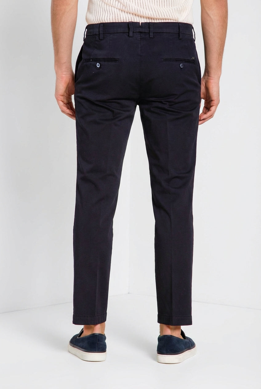 New York pantalone chino uomo in gabardina stretch regular fit ①