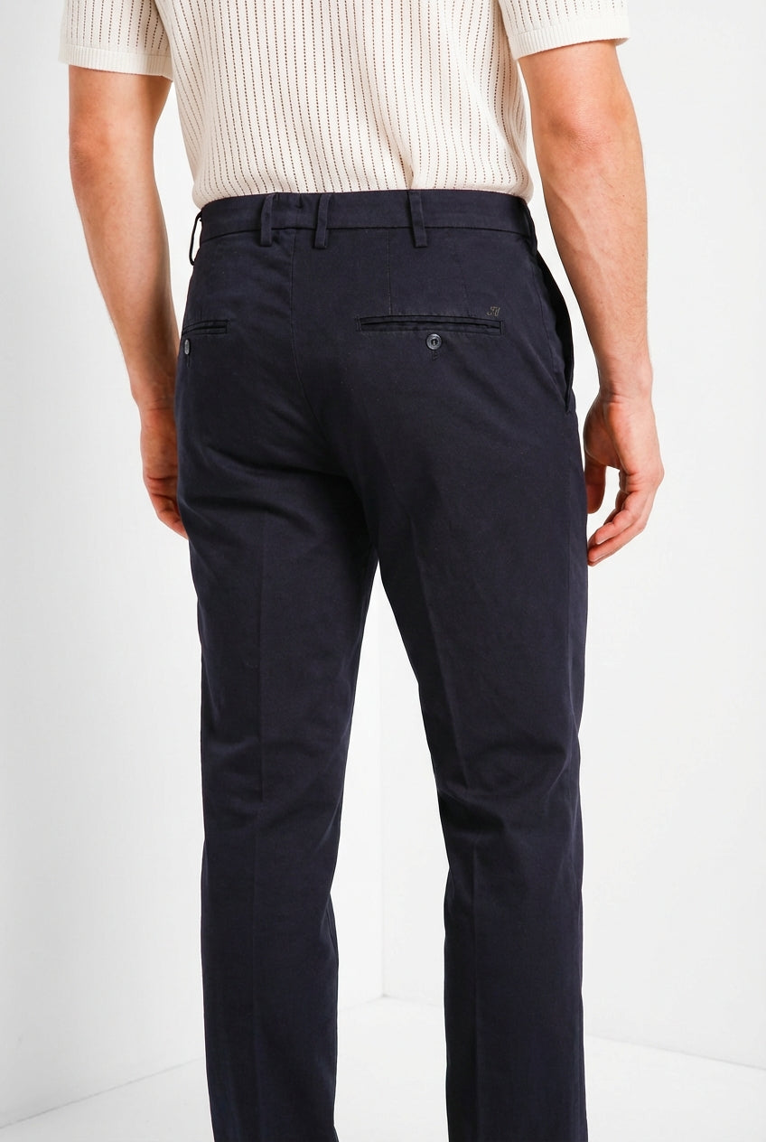 New York pantalone chino uomo in gabardina stretch regular fit ①