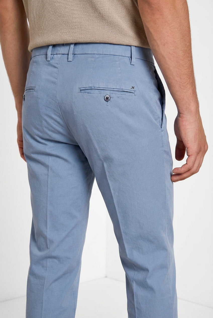 New York pantalone chino uomo in gabardina stretch regular fit ①