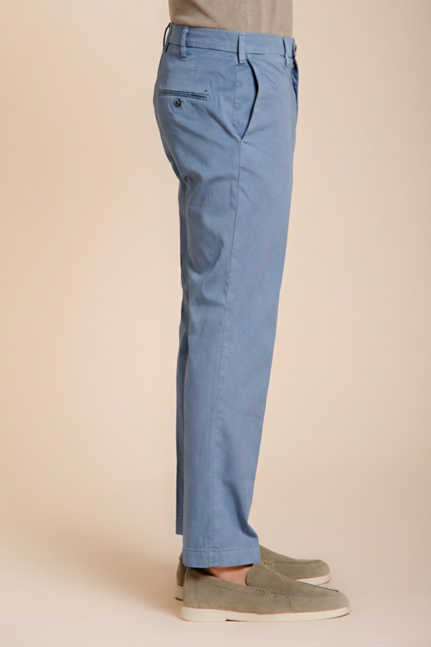 New York pantalone chino uomo in gabardina stretch regular fit ①