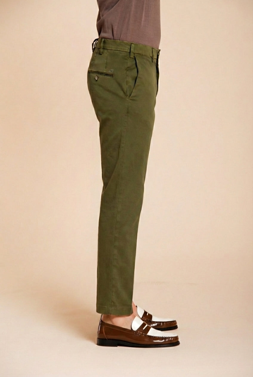 New York pantalone chino uomo in gabardina stretch regular fit ①