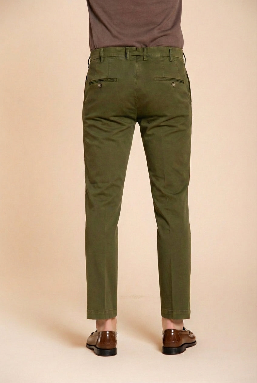 New York pantalone chino uomo in gabardina stretch regular fit ①