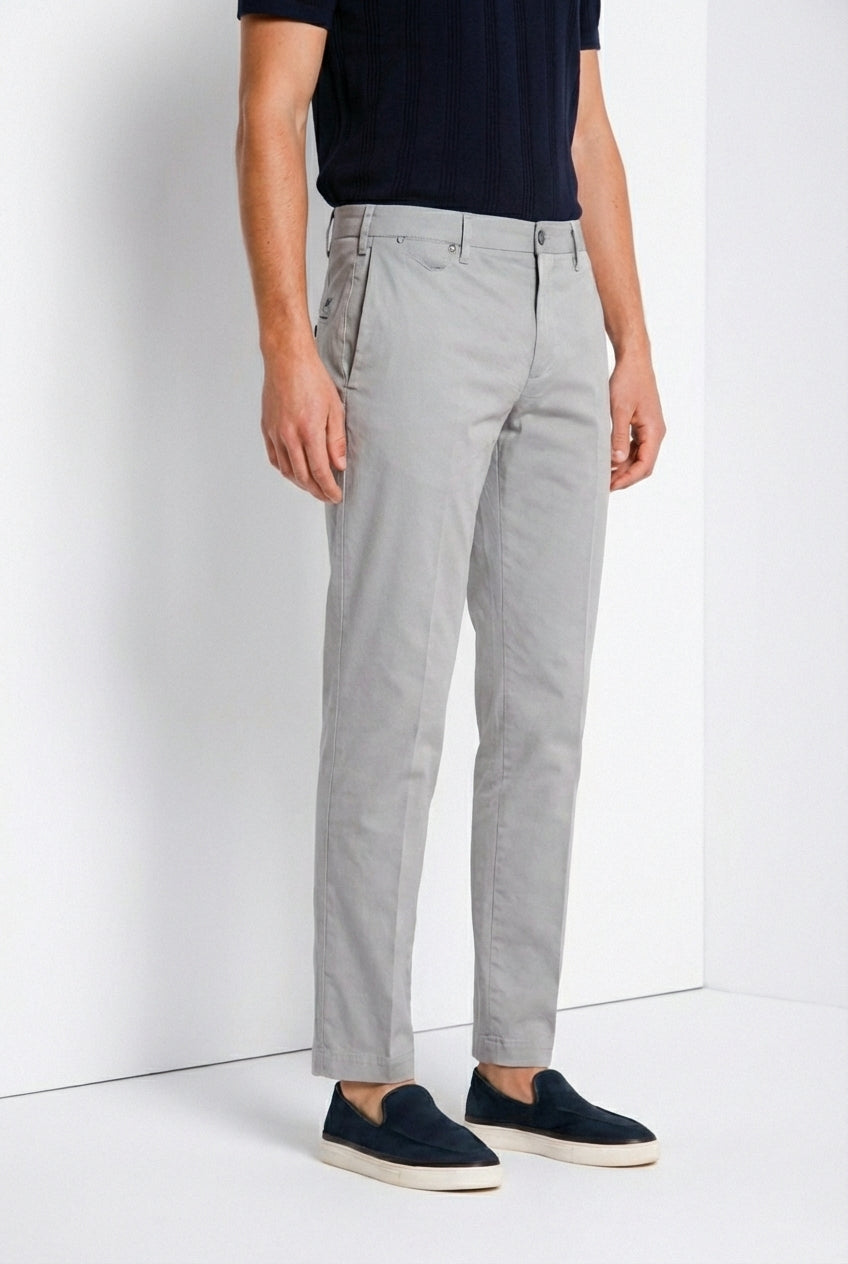 New York pantalone chino uomo in gabardina stretch regular fit ①