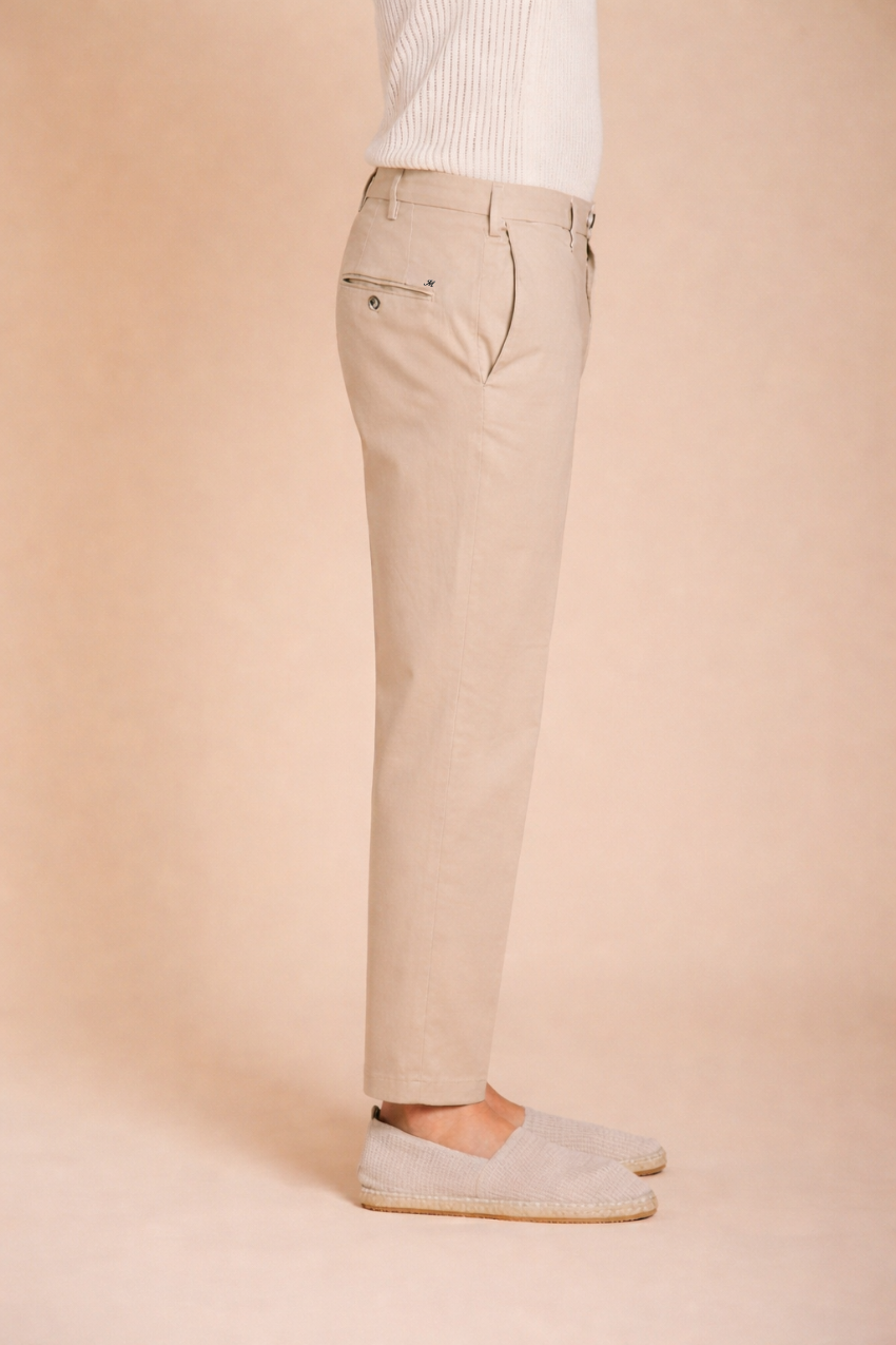 New York pantalone chino uomo in gabardina stretch regular fit ①
