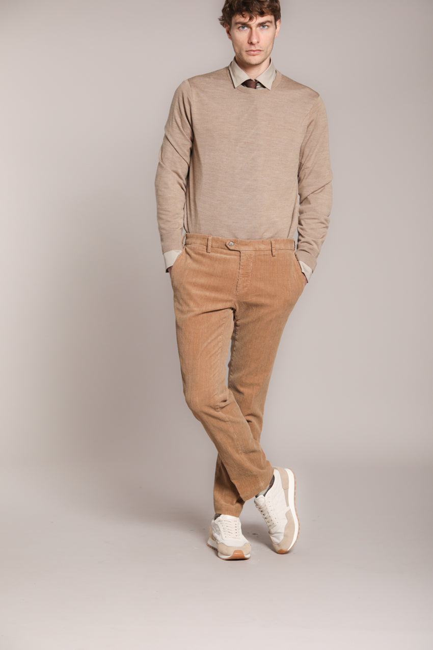 Foto 3 New York Sartoriale pantalone chino uomo sartoriale in velluto stampa galles regular fit