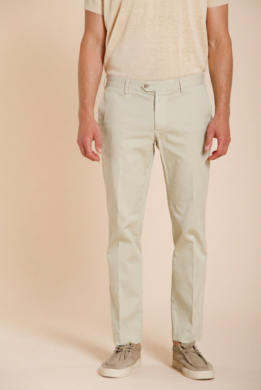 New York pantalone chino uomo in gabardina stretch regular fit ①