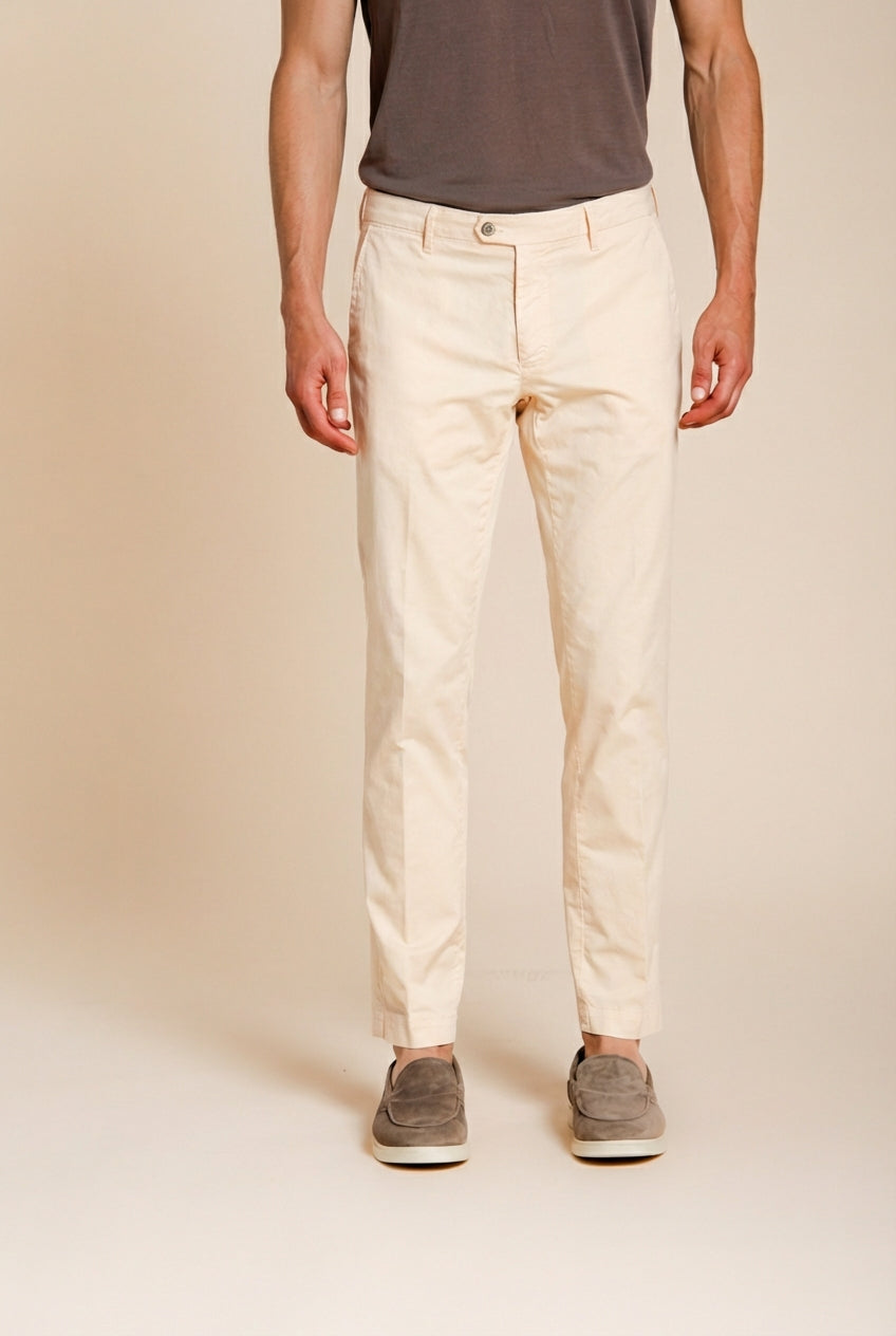 New York pantalone chino uomo in gabardina stretch regular fit ①