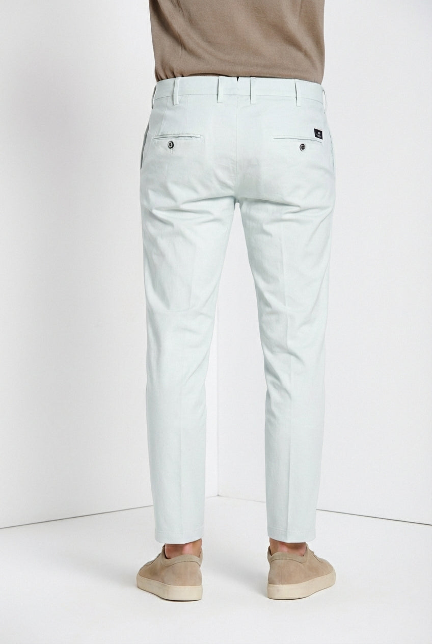 New York pantalone chino uomo in gabardina stretch regular fit ①