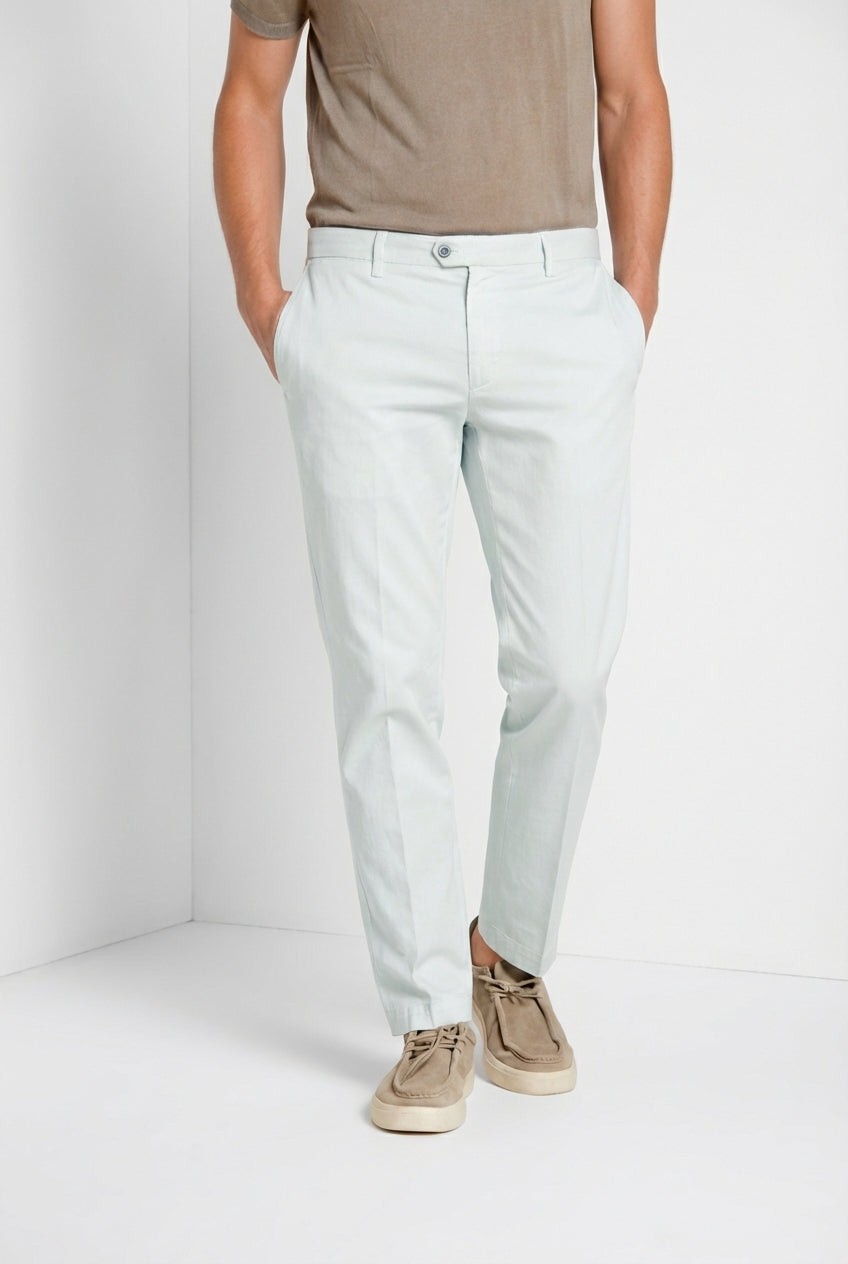 New York pantalone chino uomo in gabardina stretch regular fit ①