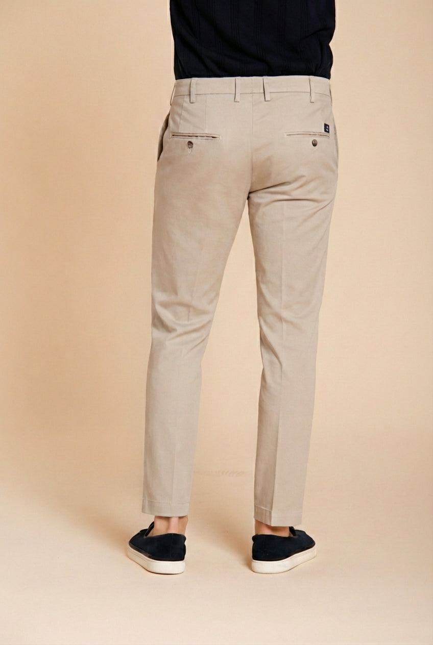 New York pantalone chino uomo in gabardina stretch regular fit ①